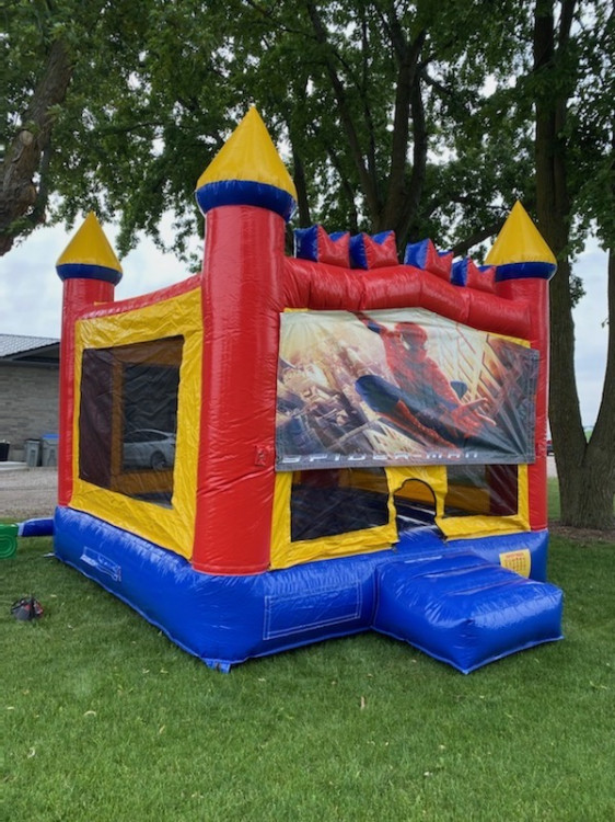 Spiderman Theme Bouncy Castle